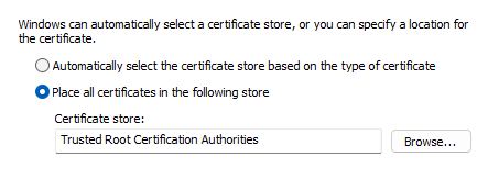 Import Certificate